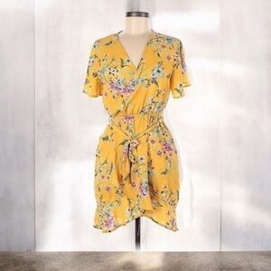 ShineStar Floral Yellow Dress | SIZE M